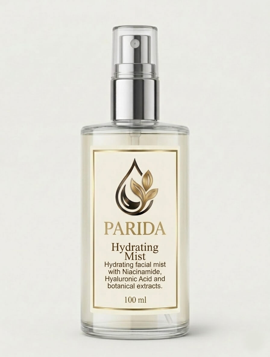 PARIDA Hydrating Mist — niacinamide and hyaluronic acid facial mist